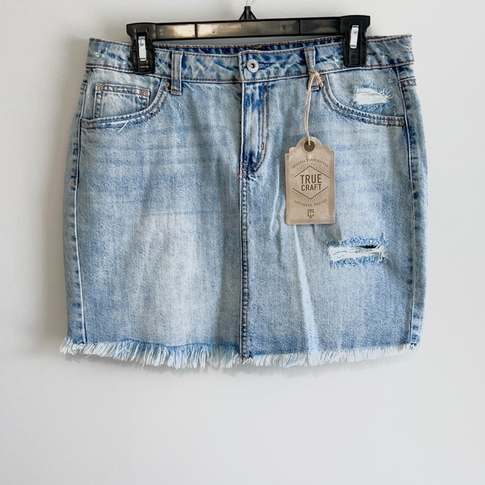 NWT True Craft Kennedy Denim Mini Skirt